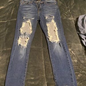 Distressed jeans